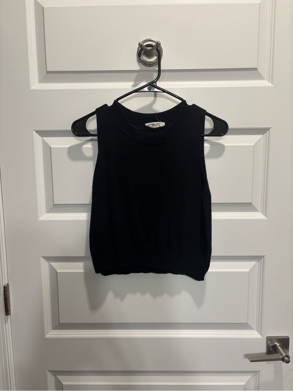 Double Zero Black Knit Sleeveless Vest